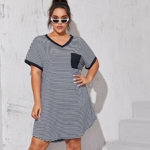 Shein striped midi dress